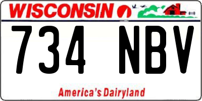 WI license plate 734NBV