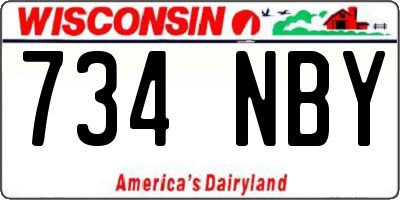 WI license plate 734NBY