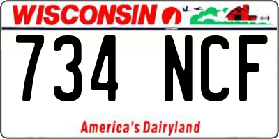 WI license plate 734NCF