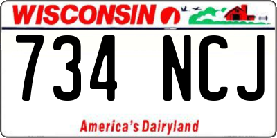 WI license plate 734NCJ