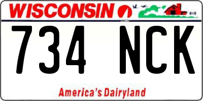 WI license plate 734NCK