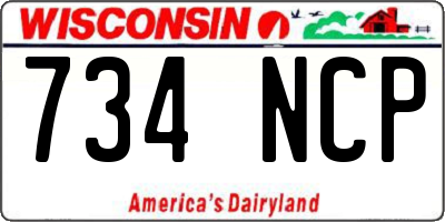 WI license plate 734NCP