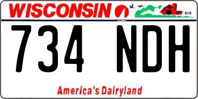 WI license plate 734NDH