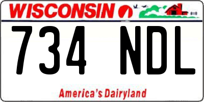 WI license plate 734NDL