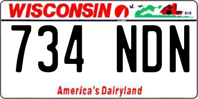 WI license plate 734NDN