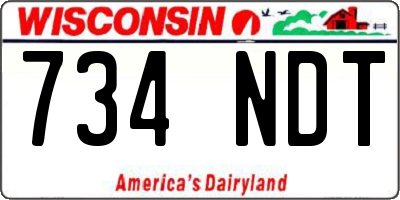 WI license plate 734NDT