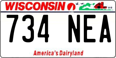 WI license plate 734NEA