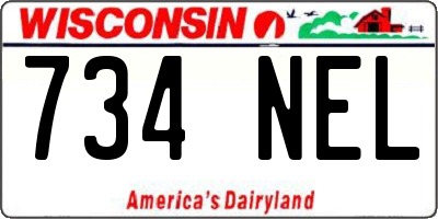 WI license plate 734NEL