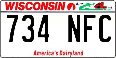WI license plate 734NFC
