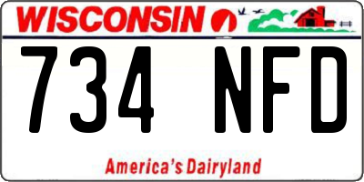 WI license plate 734NFD