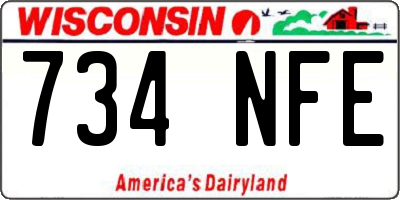 WI license plate 734NFE