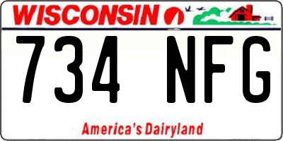 WI license plate 734NFG