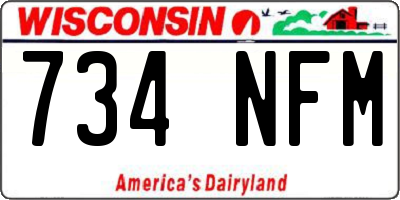 WI license plate 734NFM