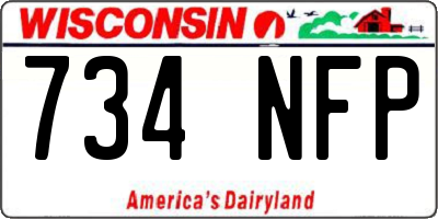 WI license plate 734NFP