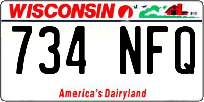 WI license plate 734NFQ