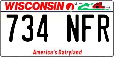WI license plate 734NFR
