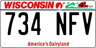 WI license plate 734NFV