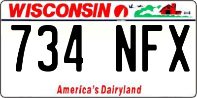 WI license plate 734NFX