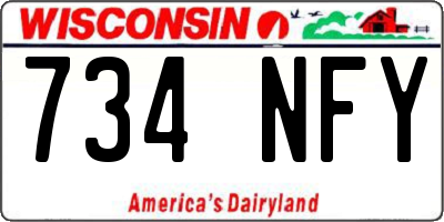 WI license plate 734NFY