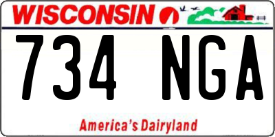 WI license plate 734NGA