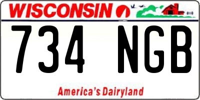 WI license plate 734NGB