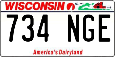 WI license plate 734NGE