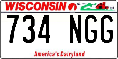 WI license plate 734NGG