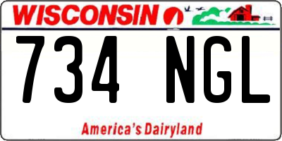 WI license plate 734NGL