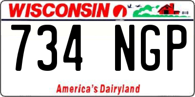 WI license plate 734NGP