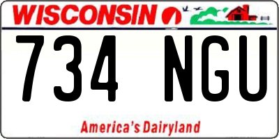 WI license plate 734NGU