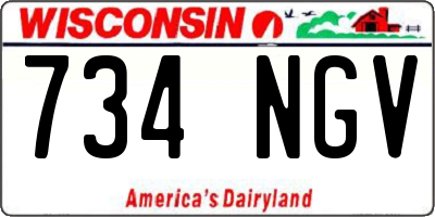 WI license plate 734NGV
