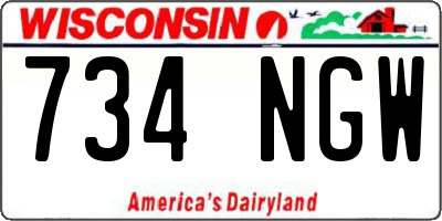 WI license plate 734NGW
