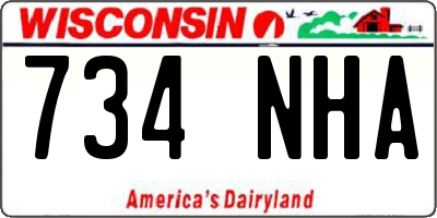 WI license plate 734NHA