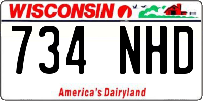 WI license plate 734NHD