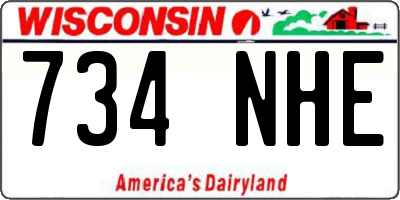 WI license plate 734NHE