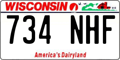 WI license plate 734NHF