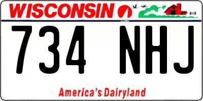 WI license plate 734NHJ