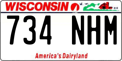 WI license plate 734NHM