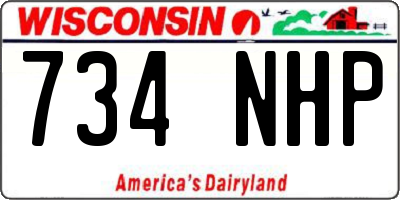 WI license plate 734NHP