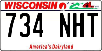 WI license plate 734NHT