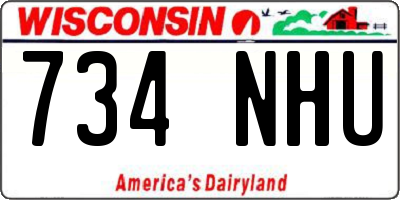 WI license plate 734NHU