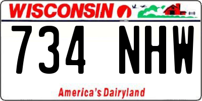 WI license plate 734NHW