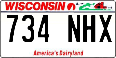 WI license plate 734NHX