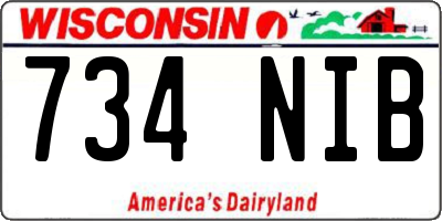 WI license plate 734NIB