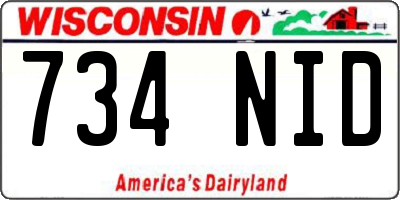 WI license plate 734NID
