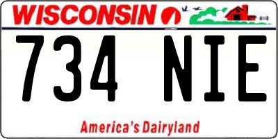WI license plate 734NIE