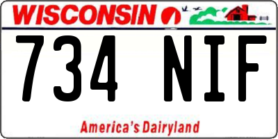 WI license plate 734NIF