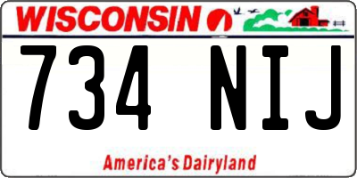 WI license plate 734NIJ