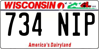 WI license plate 734NIP