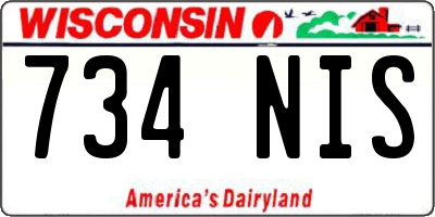 WI license plate 734NIS
